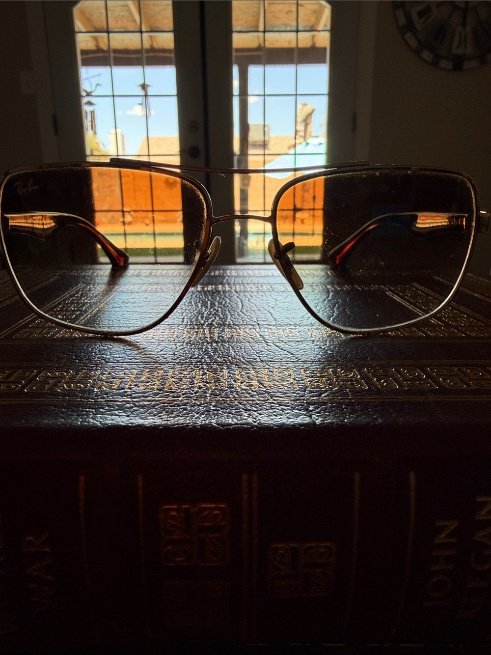 Ray ban 3483 Gold Frame Sunglasses with Brown Lenses